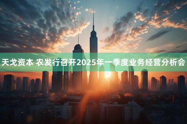 天戈资本 农发行召开2025年一季度业务经营分析会
